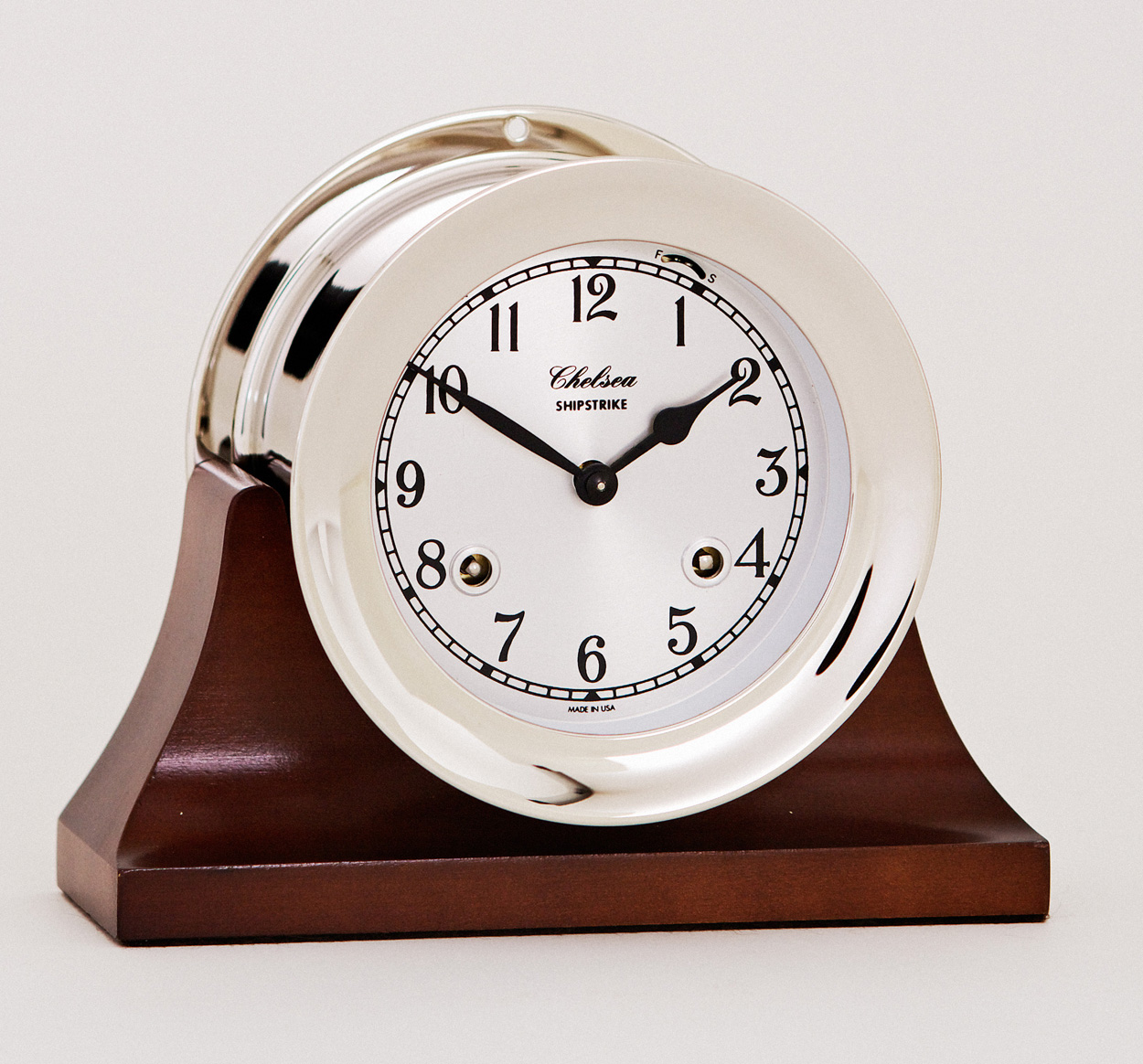 4.5-inch ShipStrike Clock in Nickel, $660